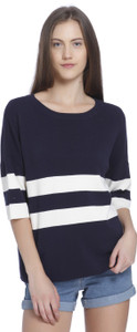 Vero Moda Casual Half Sleeve Solid Women's Dark Blue Top