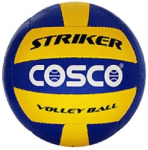 cosco striker volleyball - size: 4(pack of 1, blue, yellow)