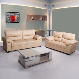 bharat lifestyle legend leatherette 3 + 2 cream sofa set