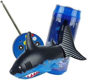 Reddhong Mini Remote Control Shark Fish Coke Can Toy Electric Rc