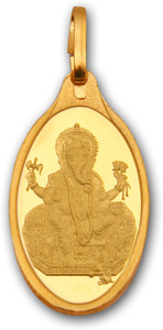 Kundan Ganesh 24 (9999) Yellow Gold Pendant
