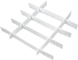 Insasta Adjustable Interlocking Plastic Closet Drawer Dividers