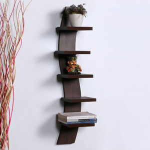 OnlinePurchas SNAKE SHAPED Wooden Wall Shelf