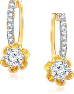 VK Jewels Graceful Solitaire Cubic Zirconia Alloy Stud Earring
