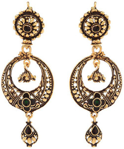 GoldNera Fabulas Antique ER Alloy Chandbali Earring