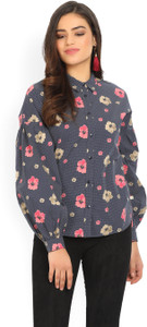 United Colors of Benetton Women's Floral Print Casual Spread Shirt