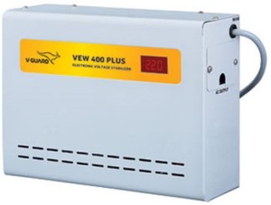 v-guard vew 400 plus for ac upto 1.5 ton (90v-300v) voltage stabilizer(grey)