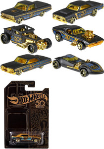 Hot wheels 50th anniversary black and gold collection hotsell