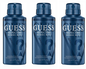 Guess Seductive Homme Blue Deodorant 150ml Each Pack Of 3 Body Spray For Men Women 450 Ml Pack Of 3 Best Price In India Guess Seductive Homme Blue Deodorant 150ml Each