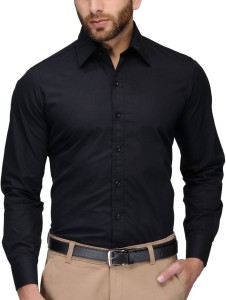 fabtag - deeksha men solid formal black shirt shirt_159