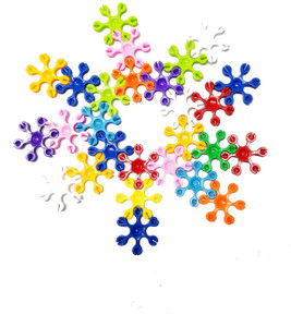 Emob 190 PCS Creative and Educational Snowflakes Connect Interlocking Building Block Set Toy