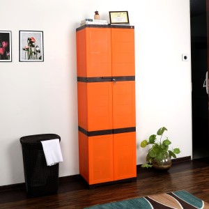 cello novelty large plastic cupboard(finish color - orange & brown)