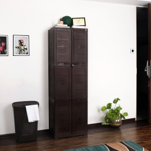 cello plastic free standing chest of drawers(finish color - ice brown)