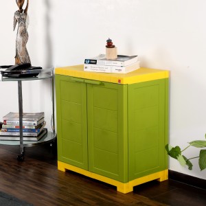 cello novelty compact plastic cupboard(finish color - green & yellow)