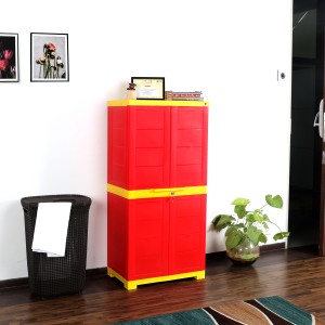 cello novelty big plastic cupboard(finish color - red & yellow)