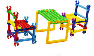 Emob 295 PCS Colorful Sticks Art and Creativity Building Blocks Learning Toy Set for Kids