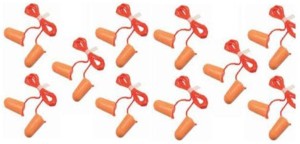 3m ear plug corded foam - noise reduction-doesnot block sound completely (10 pieces) ear plug(orange)