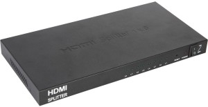 ReTrack  TV-out Cable 1X8 Full HD 1080p Video HDMI Switch Switcher Split 1 in 8 Out Amplifier Dual Display For HDTV DVD PS3 Xbox(Black, For TV)