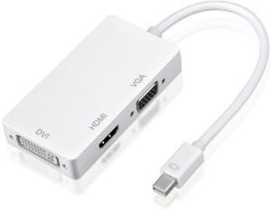 ReTrack  3 in 1 Thunderbolt Mini Display Port to HDMI/VGA/DVI Display Port Cable Adapter HDMI Adapter