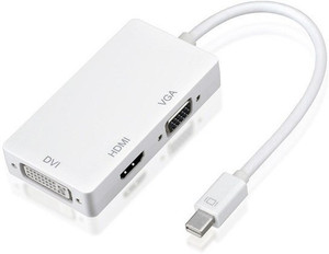 ReTrack 3 in 1 Thunderbolt Mini Display Port to HDMI/VGA/DVI Display Port Cable Adapter HDMI Adapter
