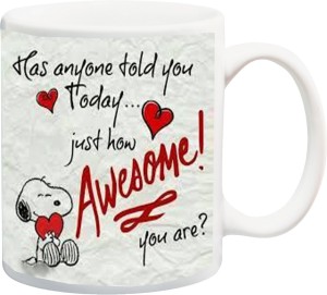 me&you gifts for husband wife brother sister friends boyfriend girlfriend lover on anniversary, friendship day, birthday, valentine's day (iz17-vk-mu-01345) awesome you are printed ceramic mug(325 ml)