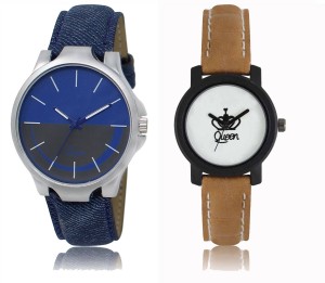 REMIXON Couple Watch With Clasical Look Designer Printed Dial LR 024 _ 209 Analog Watch  - For Couple