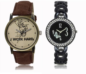 REMIXON Couple Watch With Clasical Look Designer Printed Dial LR 029 _ 201 Analog Watch  - For Couple