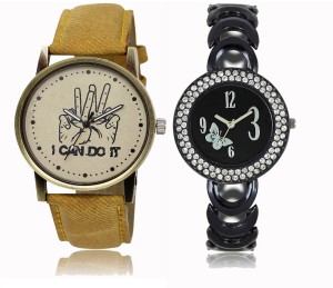REMIXON Couple Watch With Clasical Look Designer Printed Dial LR 030 _ 201 Analog Watch  - For Couple