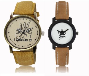 REMIXON Couple Watch With Clasical Look Designer Printed Dial LR 030 _ 209 Analog Watch  - For Couple