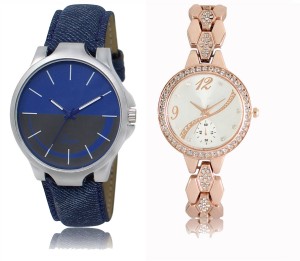 REMIXON Couple Watch With Clasical Look Designer Printed Dial LR 024 _ 215 Analog Watch  - For Couple