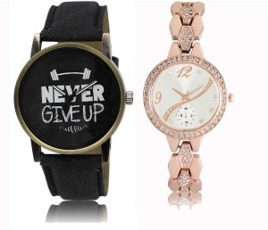 REMIXON Couple Watch With Clasical Look Designer Printed Dial LR 027 _ 215 Analog Watch  - For Couple