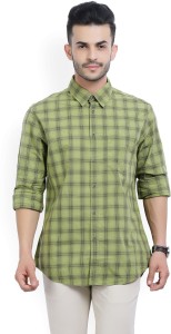 indian terrain men checkered casual green shirt ITMSH00210FSSap