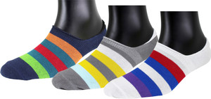 Neska Moda Men's Striped Peds/Footie/No-Show