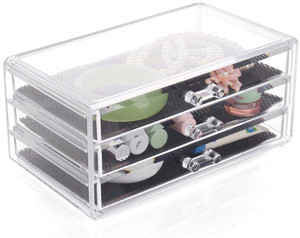 Sukot 3 Drawer Acrylic Box Cosmetic Organizer Box Makeup Box