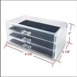Sukot 3 Drawer Acrylic Box Cosmetic Organizer Box Makeup Box