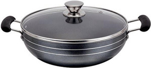 Felcon Non-stick Deep Kadai | Pots Set | Red And Black Color | Deep Kadai With Lid 2.5ltr Kadhai 2.5 L (Aluminium, Non-stick) Kadhai 2.5 L