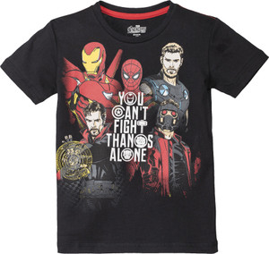 Flipkart AVENGERS INFINITY WAR Boys Graphic Print Cotton Blend T Shirt Round Neck