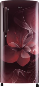 LG 190 L Direct Cool Single Door 3 Star (2020) Refrigerator(Scarlet Dazzle, GL-B201ASDX)