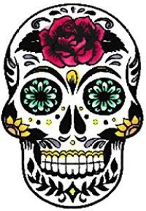 Generic Scrapbook Customs Sugar Skull Rubber Stamp Scrapbook