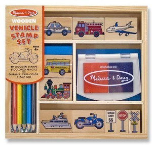 Melissa and doug best sale vehicle stamp set