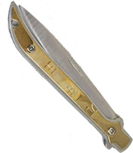 ENERZY sleek long knife gold Knife