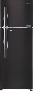 LG 360 L Frost Free Double Door 3 Star (2020) Refrigerator(Black Steel, GL-T402JBLN)