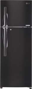 LG 360 L Frost Free Double Door 3 Star (2020) Refrigerator(Black Steel, GL-T402JBLN)