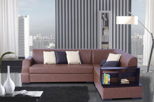 FURNITURE MIND Leatherette 6 Seater Sofa