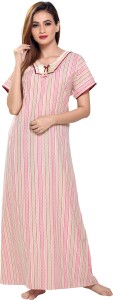 boring dress women nighty(pink) LING1AL_9171