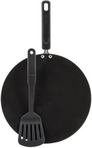 Felcon Bright Home Non-Stick Concave Tawa, 33 cm, Black, heavy gauge 3.00mm thickness for roti,paratha,pan cakes Tawa 33 cm diameter