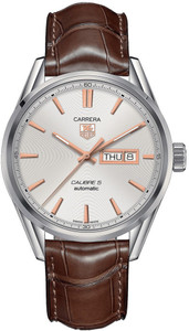TAG HEUER Carrera Brown Alligator Leather Strap Analog Watch For