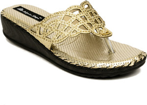 Adjoin Steps Women Gold Wedges