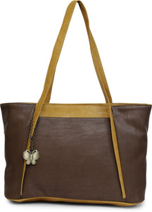 Buy Butterflies Women Brown Yellow Hand held Bag Brown Yellow