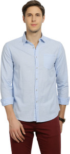 Locomotive Men's Solid Casual Spread Shirt